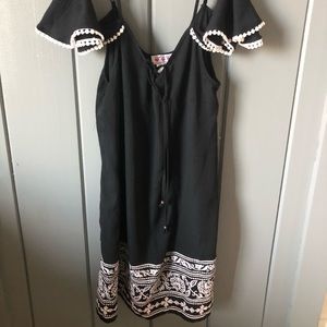Cute black drop sleeves dress